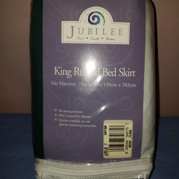 Jubilee King Bed Skirt Forest Green - NWT - Picture 3 of 4